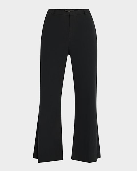 Emporio Armani Mid-Rise Straight-Leg Trousers | Neiman Marcus