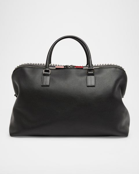【G FORE】 LEATHER HOLDALL / 追跡付 TROPEA Woven Leather Holdall | Black - The Leather Mob