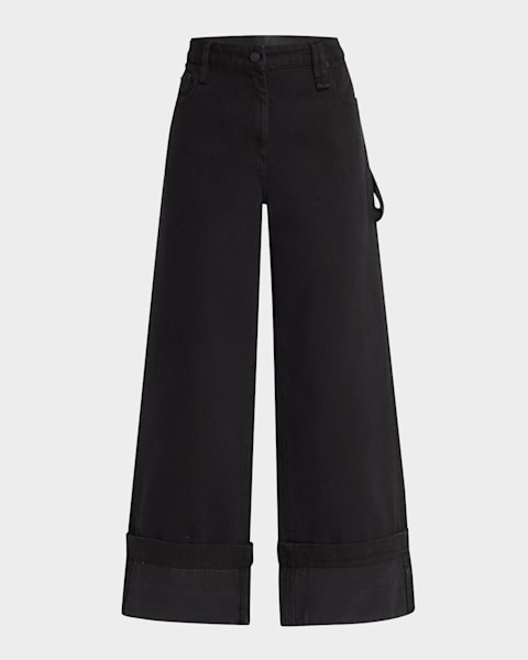 デニム・ジーパン CHRISTOPHER ESBER Women Denim Pants 412581 24025365 Black Christopher Esber Lace Encased Denim Straight-Leg Jeans
