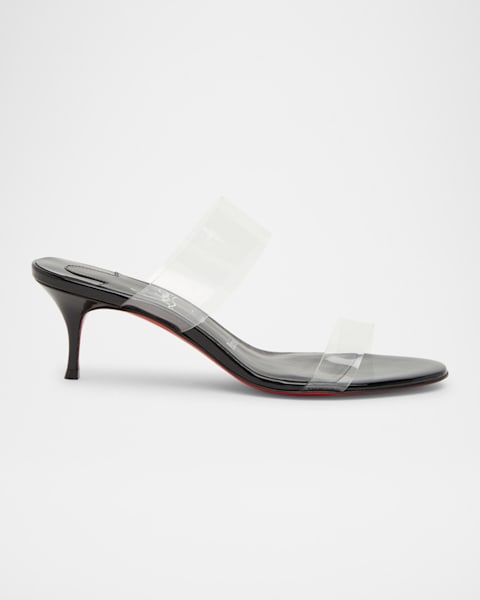 Just Nothing Clear Red Sole Slide Sandals