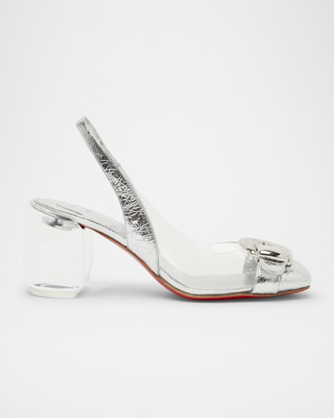 Christian Louboutin Minny Bubble Buckle Red Sole Pumps