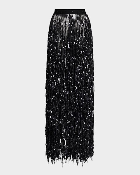 【関税込み】DES PHEMMES SKIRT WITH CHERRY EMBROIDERY Des Phemmes Cherry Sequined Midi Skirt | Neiman Marcus