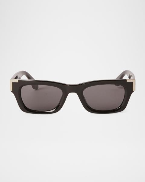Palm Angels Crystal Metal Oval Sunglasses | Neiman Marcus
