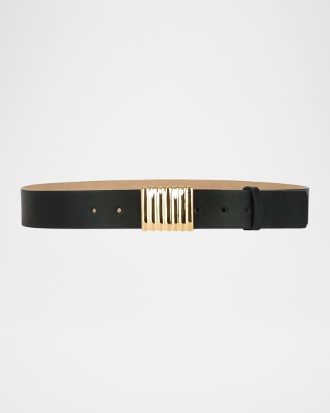 Dehanche Revenge Grommet Rivet & Rings Leather Belt | Neiman  display picture 2