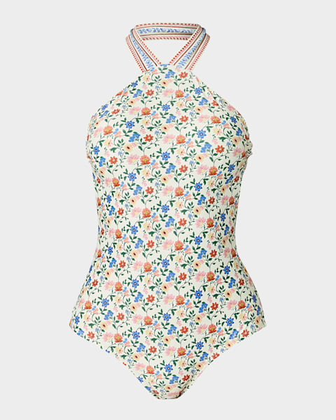 【Zimmermann】Everley embroidered floral swimsuit Zimmermann Everley Embroidery One Piece | Shopbop