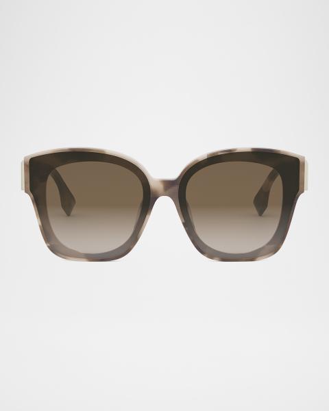 Fendi Tortoiseshell Cat-Eye Sunglasses - Gray Gradient Lenses Fendi Acetate F is Fendi FF 51mm Cat Eye Sunglasses 0327/S  main image 2