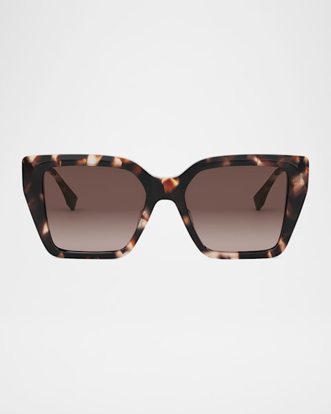 FENDI キャットアイサングラス FF Diamond Logo Acetate & Nylon Cat-Eye Sunglasses | Neiman