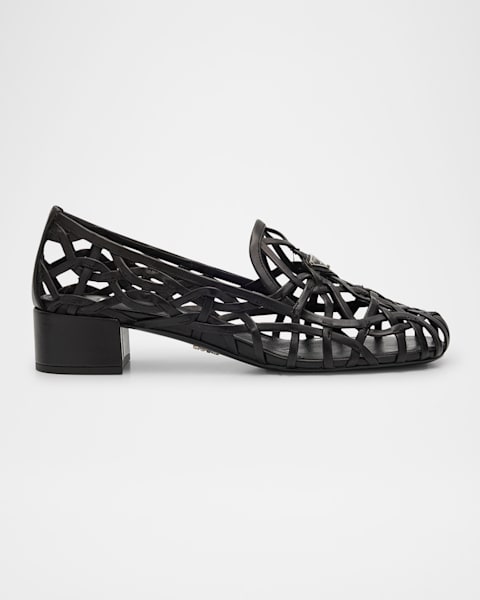 シューズ・サンダルその他 Prada Black leather slingback with decollete Logo patent leather slingback pumps in black - Prada | Mytheresa