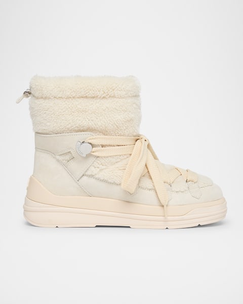 Icon Faux Fur Bead Ankle Snow Boots