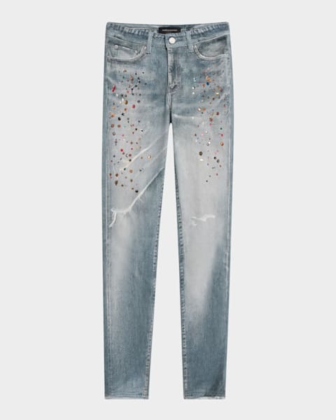 PURPLE BRAND/Skinny Mid Rise Coated ジーンズ Skinny Mid Rise Coated – PURPLE BRAND