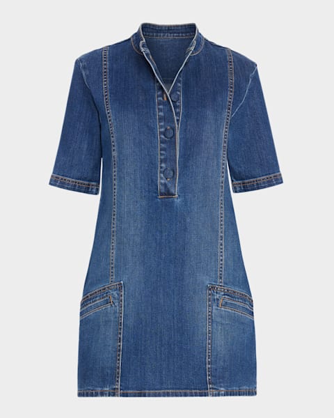 Cinq a Sept Zelda Belted Asymmetric Sleeveless Denim Midi Cinq a Sept Zelda Belted Asymmetric Sleeveless Denim Midi