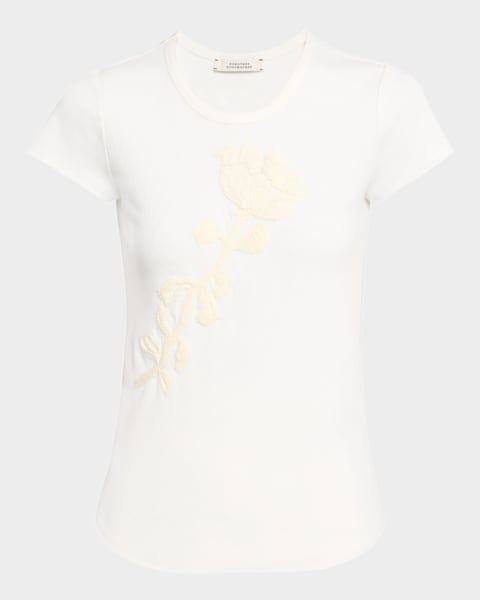 Tシャツ・カットソー Jil Sander Jil Sander Flower Crochet T-Shirt Jil Sander Crochet-Flower Knit T-Shirt in Blue | Lyst