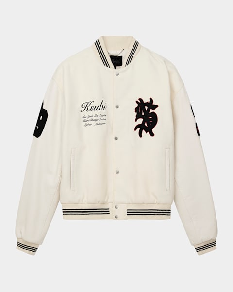 Ksubi Men's Royalty Overdyed Full-Zip Bomber Jacket | Neiman
