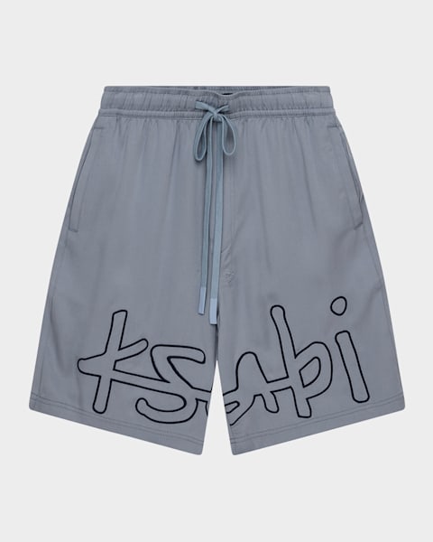 Moschino Men's Logo-Tape Sweat Shorts | Neiman Marcus