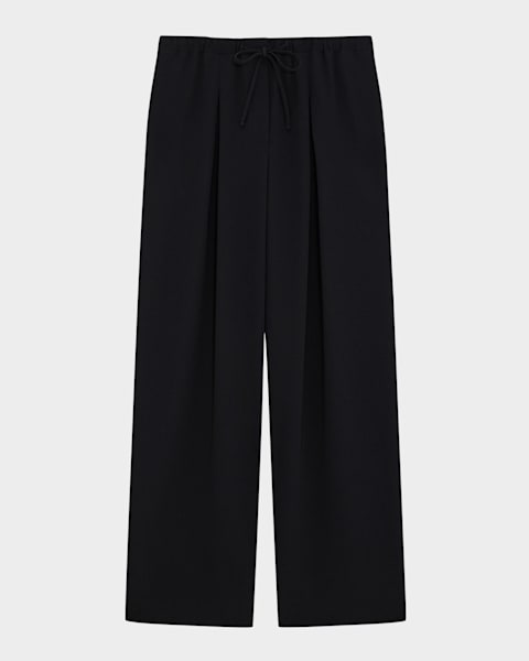 Theory High-Waist Double-Knit Trousers | Neiman Marcus