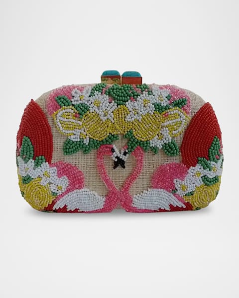 SEREPUI    ハート カゴバック Serpui Pulsating Heart Rattan Top-Handle Bag | Neiman Marcus