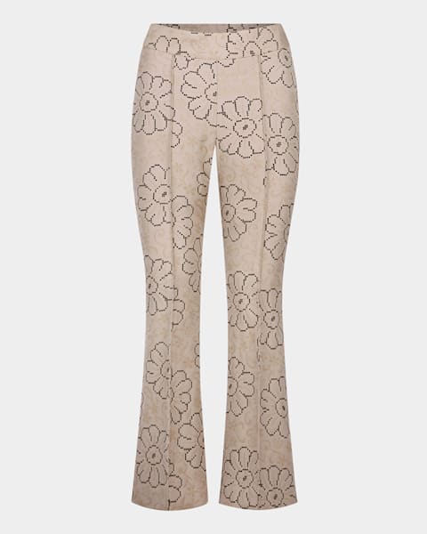 Johnny Was Floral-Print Silk Pants | Neiman Marcus