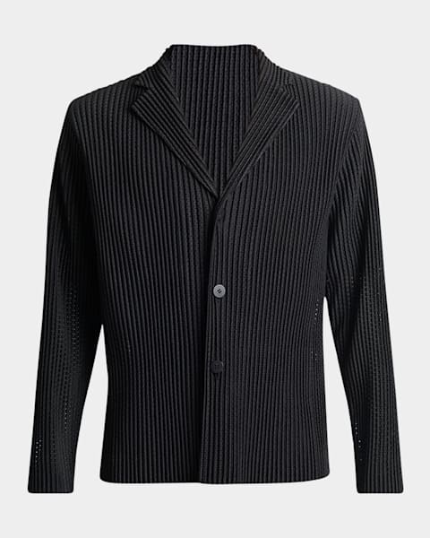 Homme Plisse Issey Miyake Men's Pleated Single-Button Sports Homme Plisse Issey Miyake Men's Pleated Single-Button Sports