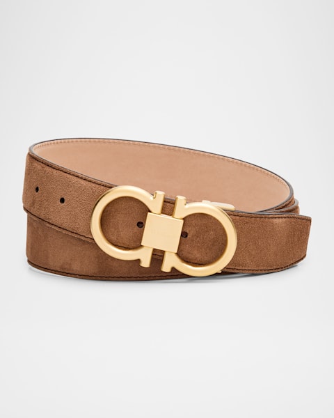 Loro Piana Men's Alsavel Suede Belt | Neiman Marcus