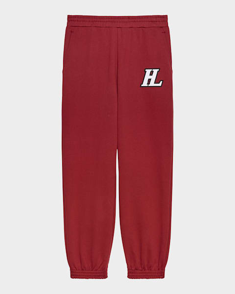Helmut Lang Men's Work Pants with Leather Patches | Neiman