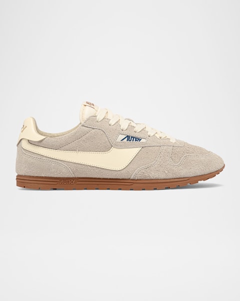 スニーカー AUTRY LIGHT GREY SUEDE WINDSPIN SNEAKERS Autry Wildpace Low Sneakers In Gray Mesh And Suede