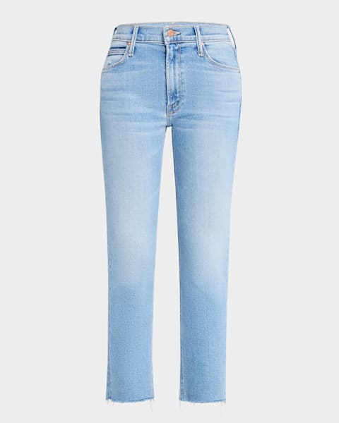 MOTHER The Insider Crop Step Fray Jeans | Neiman Marcus