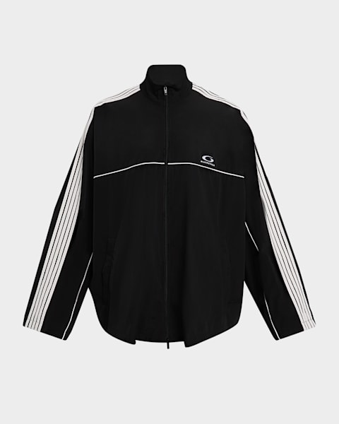 【BALENCIAGA】メンズ ラージ Tracksuit ジャケット Men's Large Tracksuit Jacket in Black | Balenciaga US