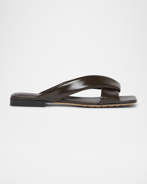 ボッテガヴェネタ Bottega Veneta Flat Sandals Bottega Veneta Raffia Stretch Flat Sandals Lavender (Women's