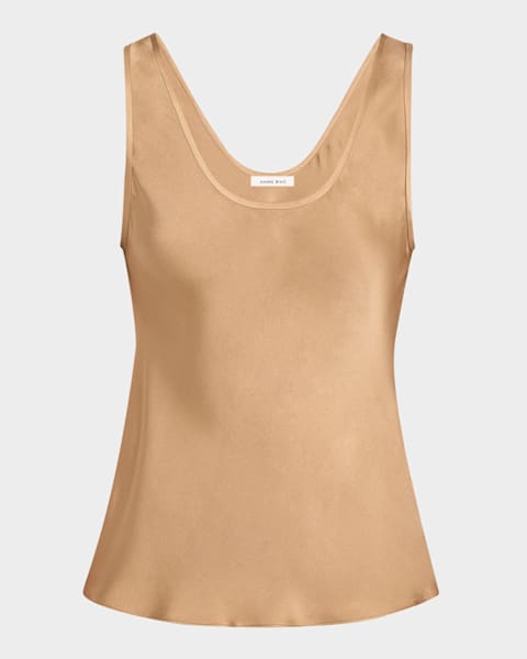 トップス YSL by Tom Ford Silk tank top Saint Laurent Scoop-Neck Silk Tank Top | Neiman Marcus