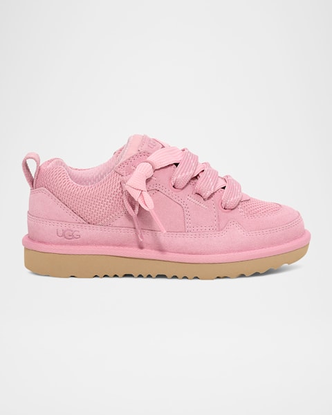 Girl's Baby School Nappa Leather & Suede Sneakers, Baby