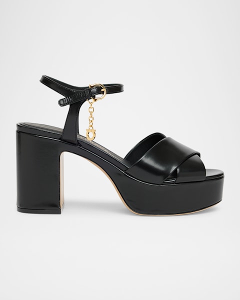 Ferragamo Karina Strappy Spheres Ankle-Strap Sandals