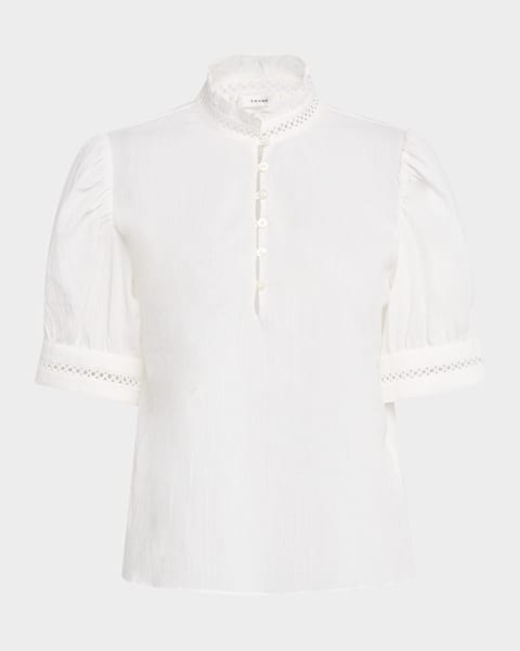 FRAME The Ruffle Collar Top | Neiman Marcus