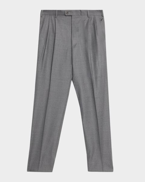 Zanella Men's Parker New Basic Wool Pants | Neiman Marcus