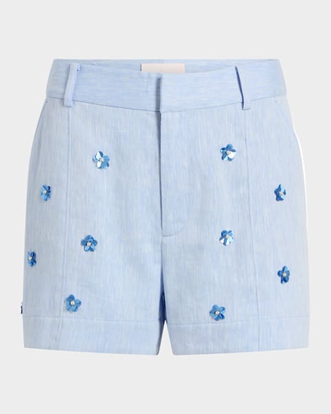 Zimmermann Illuminate Linen Shorts | Neiman Marcus