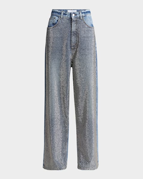 Loewe Balloon-Leg Denim Pants | Neiman Marcus
