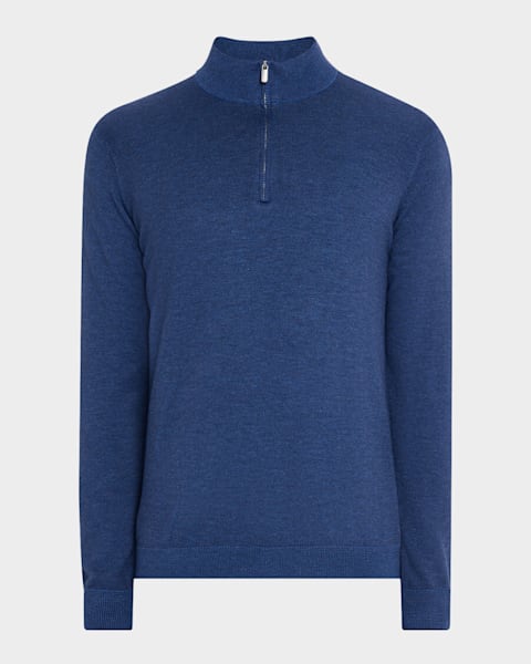 Valentino Garavani Men's V Jacquard Wool Sweater | Neiman Marcus
