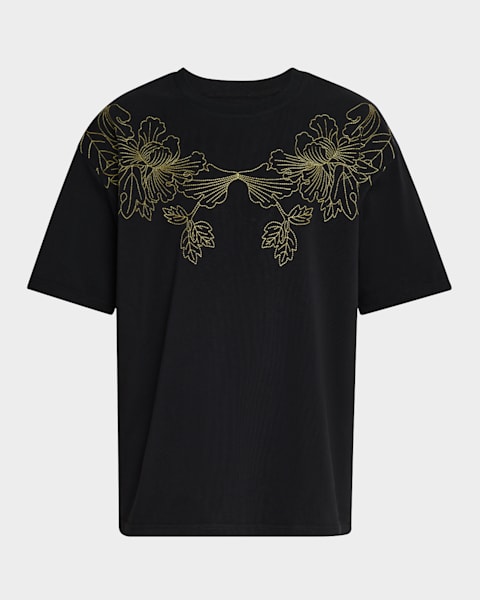 Etro Men's Floral Graphic Crewneck T-Shirt | Neiman Marcus