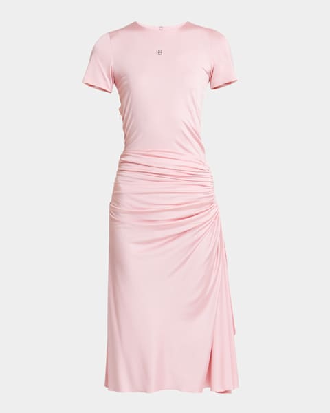 Givenchy 4G Knit Short-Sleeve Midi Polo Dress With Voyou