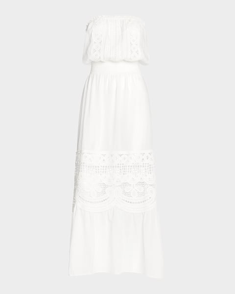 Peserico Chain-Trim Cotton Midi Dress | Neiman Marcus