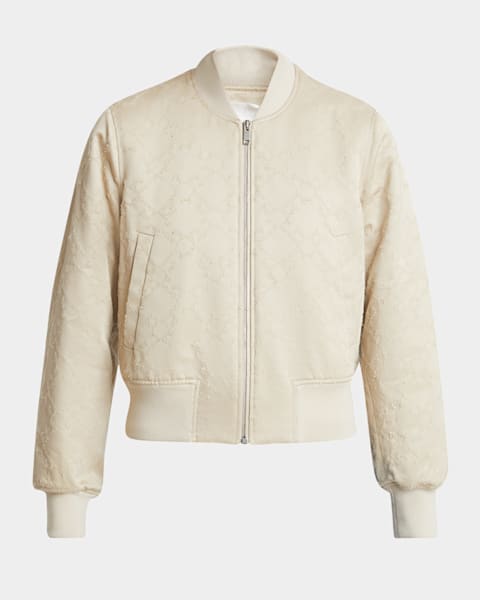 【GIVENCHY】4G Bomber Varsity Jacket/追跡+関税+全国送料込み Givenchy Wool & Leather Varsity Jacket in Black | FWRD