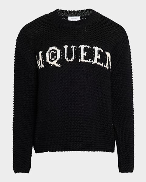 スウェット・トレーナー MCQUEEN Inlaid logo hoodie Alexander McQueen - Logo-Print Cotton-Jersey Hoodie - Gray