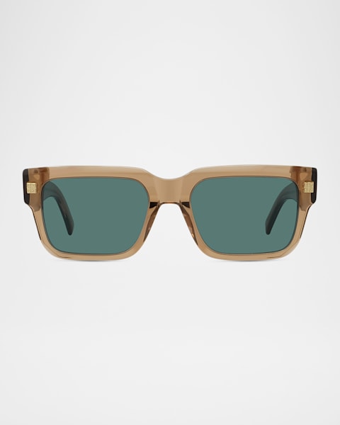 Givenchy Men's Giv Cut Metal Rectangle Sunglasses | Neiman