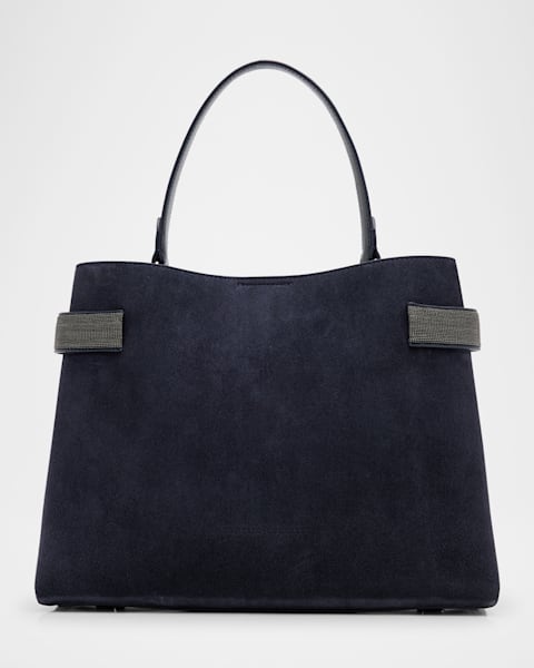 STAUD Good Night Moon Leather Top-Handle Bag | Neiman Marcus