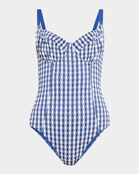 Karla Colletto Demi V-Neck Silent Underwire One-Piece