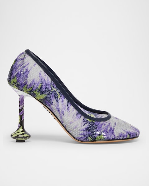 Loewe Toy Metallic Python Pumps | Neiman Marcus