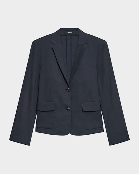 Theory Traceable Wool Slim Blazer Jacket | Neiman Marcus