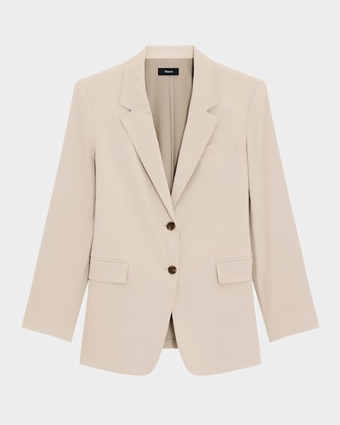 Traceable Wool Slim Single-Breasted Blazer | Neiman Marcus