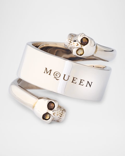 McQueen Men's Twin Skull Ring | Neiman Marcus
