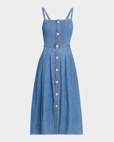 Noddy Belted Floral-Print Linen Midi Shirtdress