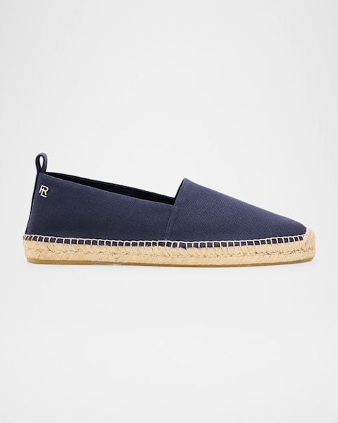 Saint Laurent Men's Logo-Stitched Canvas Espadrilles